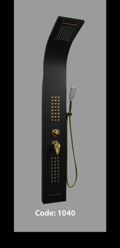 پنل دوش مشکی طلایی کد 1040